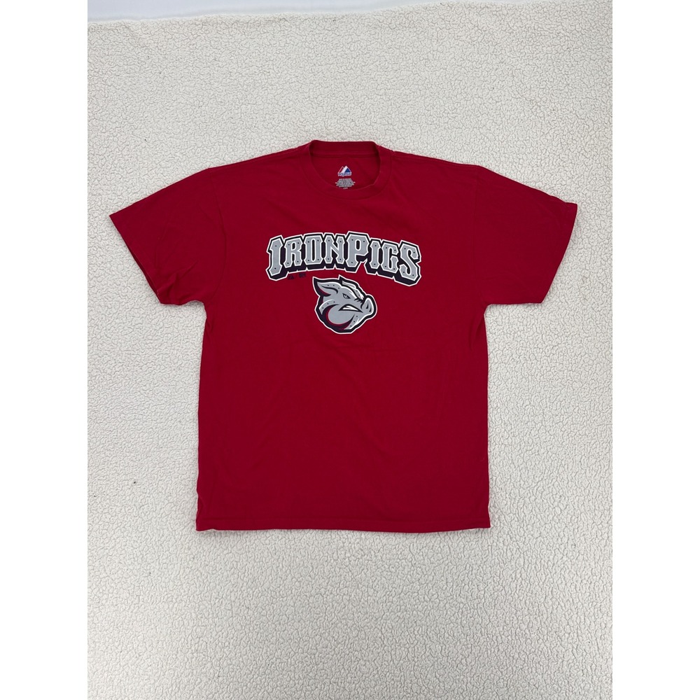 Lehigh Valley Iron Pigs T-Shirt Men Size L Short Sleeve Baseball Minor League